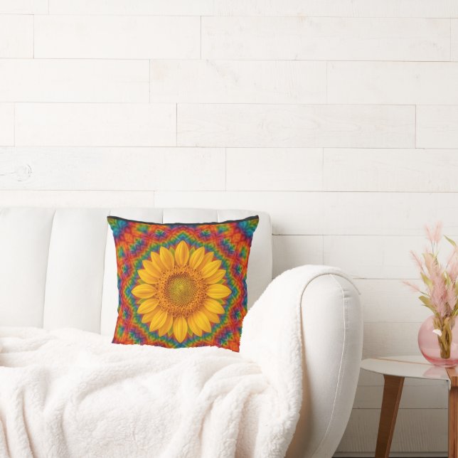 Kaleidoscope Sunflower  Cushion (Couch)