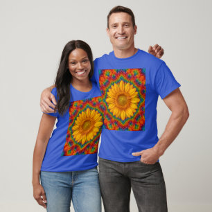 Kaleidoscope Sunflower  T-Shirt