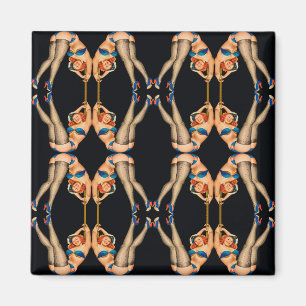 kaleidoscope symmetry pattern girls magnet