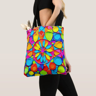 Kaleidoscope Symphony Artwork Tote Bag