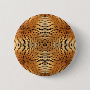 Kaleidoscope Tiger Fur Pattern 6 Cm Round Badge