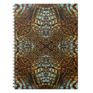 Kaleidoscope tiger fur pattern notebook