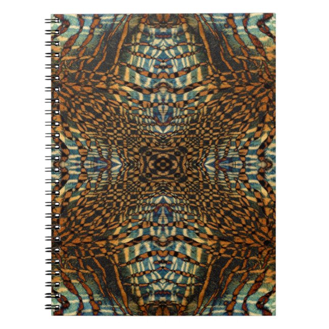 Kaleidoscope tiger fur pattern notebook (Front)