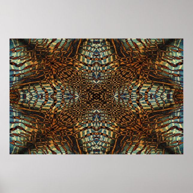 Kaleidoscope tiger fur pattern poster (Front)