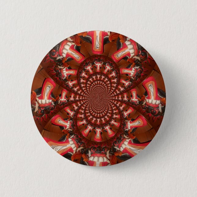 Kaleidoscope Tongue Art Print/Graphic 6 Cm Round Badge (Front)