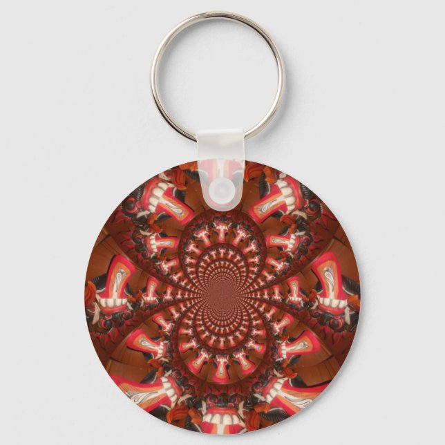 Kaleidoscope Tongue Art Print/Graphic Key Ring (Front)