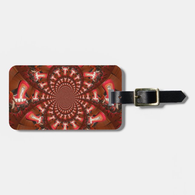 Kaleidoscope Tongue Art Print/Graphic Luggage Tag (Front Horizontal)