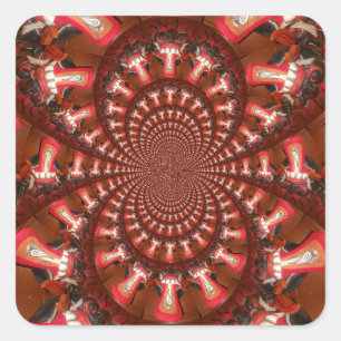 Kaleidoscope Tongue Art Print/Graphic Square Sticker