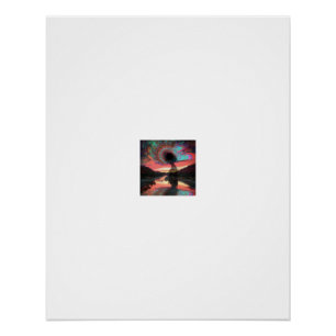 Kaleidoscope Vision Desert River Sunset Poster