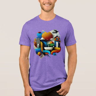 Kaleidoscope Vision – Psychedelic Abstract Pattern Tri-Blend Shirt