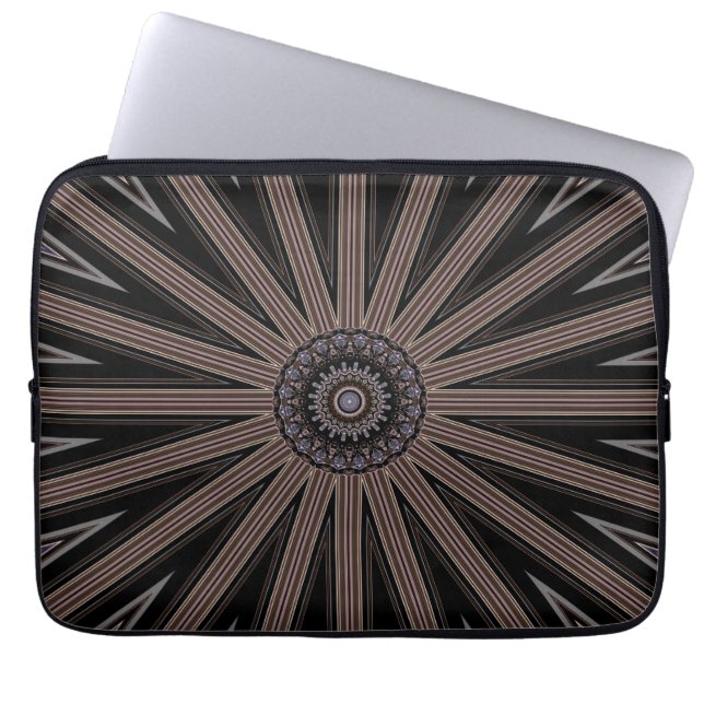 Kaleidoscope Wheel Pattern 13" Electronics Bag (Front)