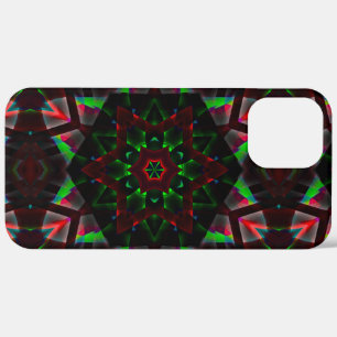 kaleidoscope with hexagon, green and red gradient iPhone 12 pro max case
