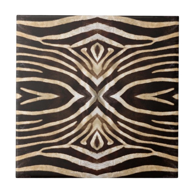 Kaleidoscope Zebra Fur Pattern Tile (Front)