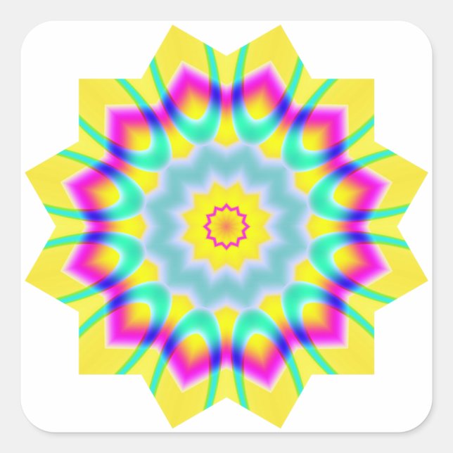 Kaleidoscopic 260614(1) square sticker (Front)