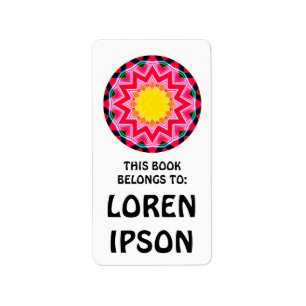 Kaleidoscopic - Book Plate Label