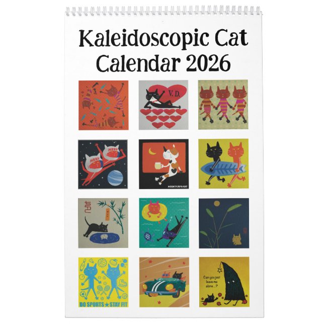 Kaleidoscopic Cat Calendar (Cover)