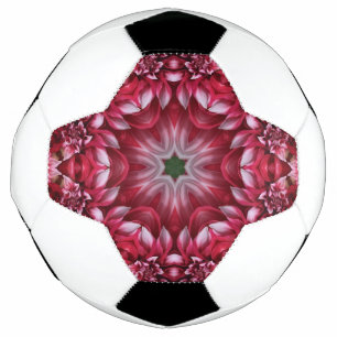 Kaleidoscopic Crimson Dahlia Football