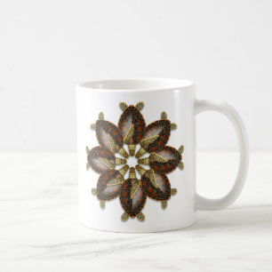 Kaleidoscopic Green Turtle Mug