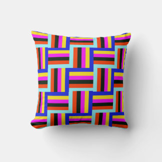 Kaleidoscopic Grid Plaid Cushion