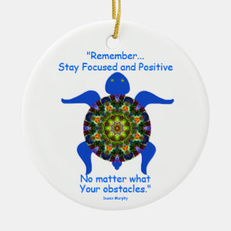 Kaleidoscopic Mandala Turtle Ornament.8 Ceramic Tree Decoration