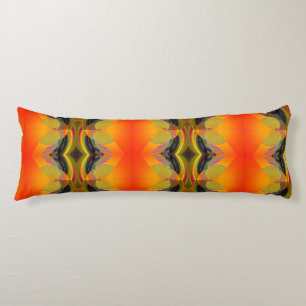 Kaleidoscopic Orange Body Cushion