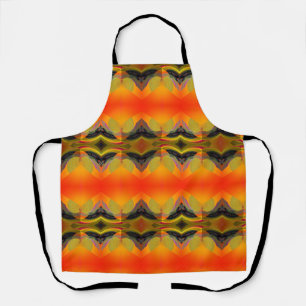Kaleidoscopic Orange Craft Kitchen  Apron
