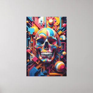 Kaleidoscopic Skull Canvas Print