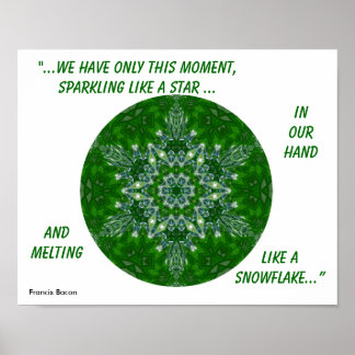 Kaleidoscopic Star Snowflake Poster.1 Poster