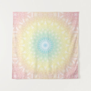 Kaleidoscopic summer circle mosaic print pastel co tapestry