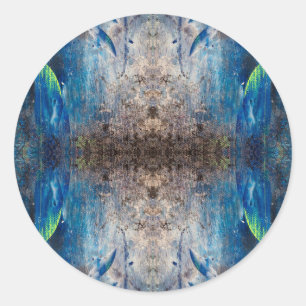 Kaleidoskop verspielt leicht abstrakt bunt Mandala Classic Round Sticker