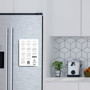 Kalender Deutsch 2025 Full Year Calendar Qr Code  Magnetic Invitation