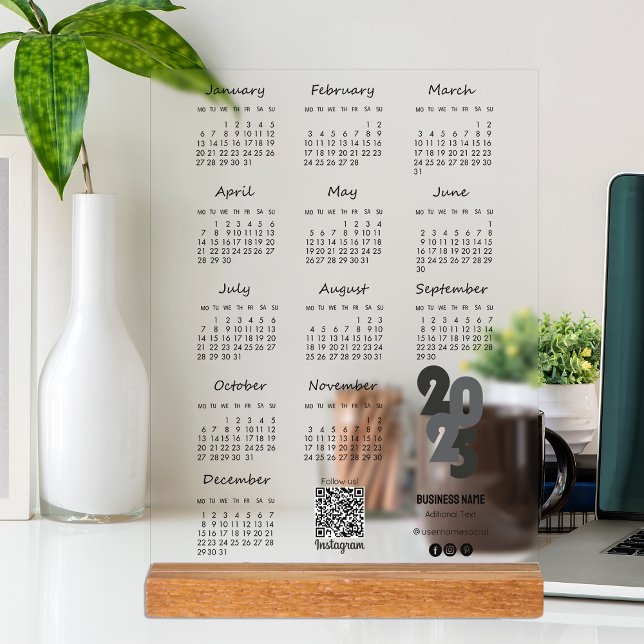 Kalender Deutsch 2025 Year Calendar Basic  Acrylic Sign (Kalender Deutsch 2025 Year Calendar Basic Acrylic Sign)