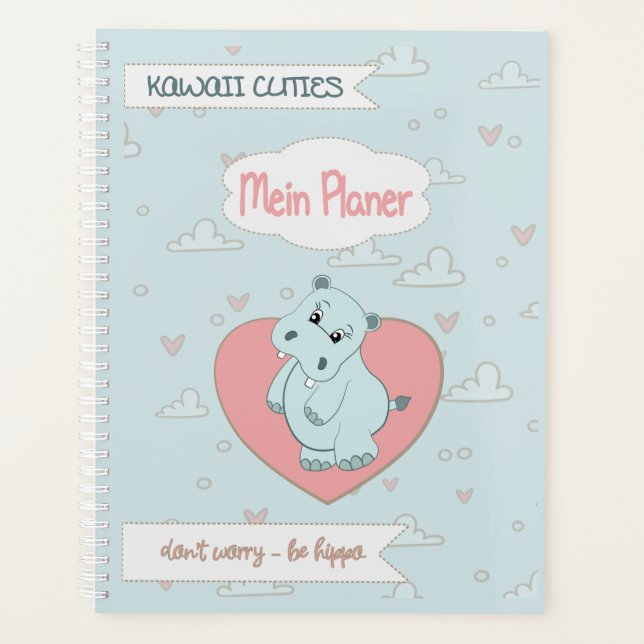 Kalender Hippo - don't worry be hippo Planner (Front)