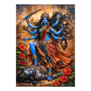 Kali Dance on Shiva Photo Print