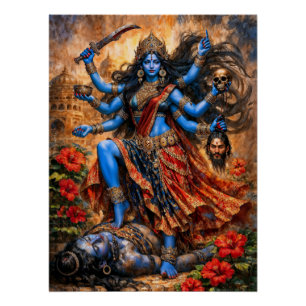 Kali Dance on Shiva Poster