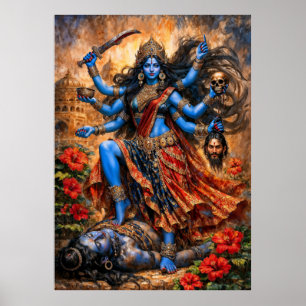 Kali Dance on Shiva Poster