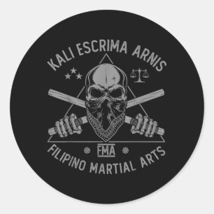 Kali Escrima Arnis FMA Filipino Martial Arts Classic Round Sticker