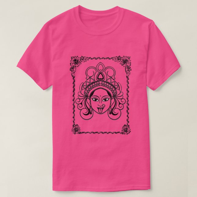 Kali Goddess Deity Indian Hinduism Yoga Design  T-Shirt (Design Front)