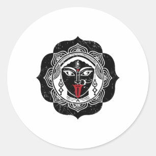 Kali Hindu Deity Goddess Indian Sacred Yoga Puja K Classic Round Sticker
