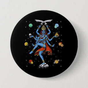 Kali Hindu Goddess 7.5 Cm Round Badge