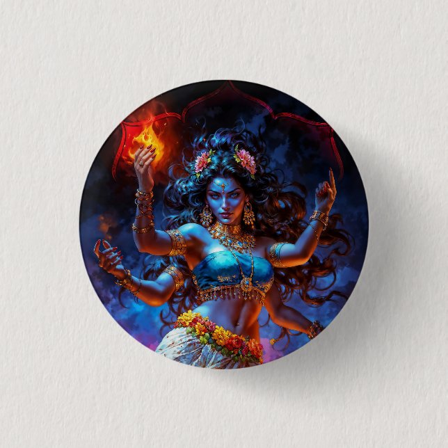 Kali in Dance 3 Cm Round Badge (Front)