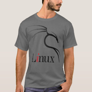 Kali Linu tagline Tee with Black Dragon Open Os