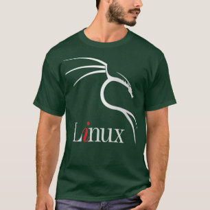 Kali Linu tagline w White Dragon OpenSource Os T-Shirt
