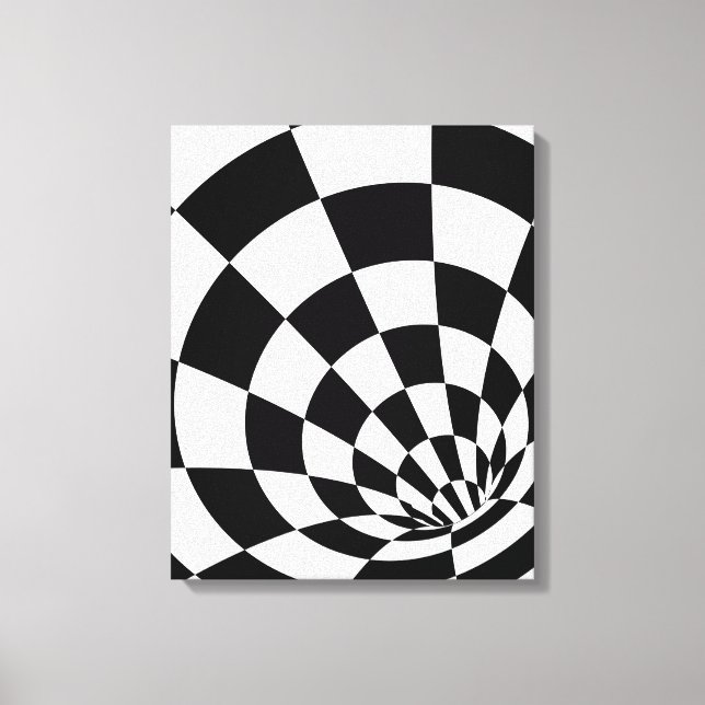 Kalidascope black white room Canvas Print (Front)