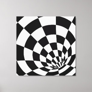 Kalidascope black white room Canvas Print