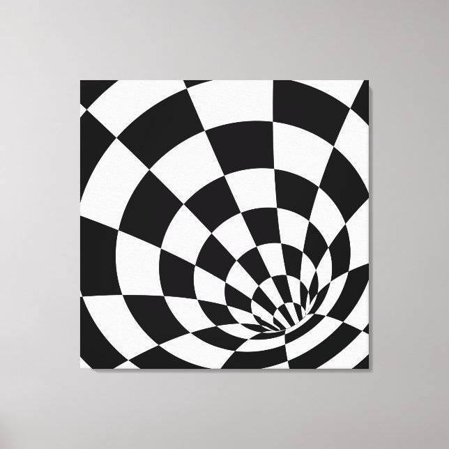 Kalidascope black white room Canvas Print (Front)