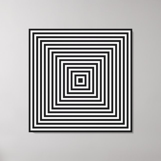 Kalidascope black white room  canvas print (Front)