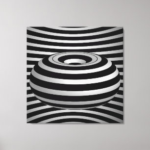 Kalidascope black white room canvas print