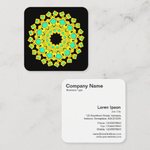Kaliedoscope Motif Square Business Card