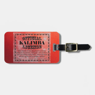 Kalimba License Luggage Tag